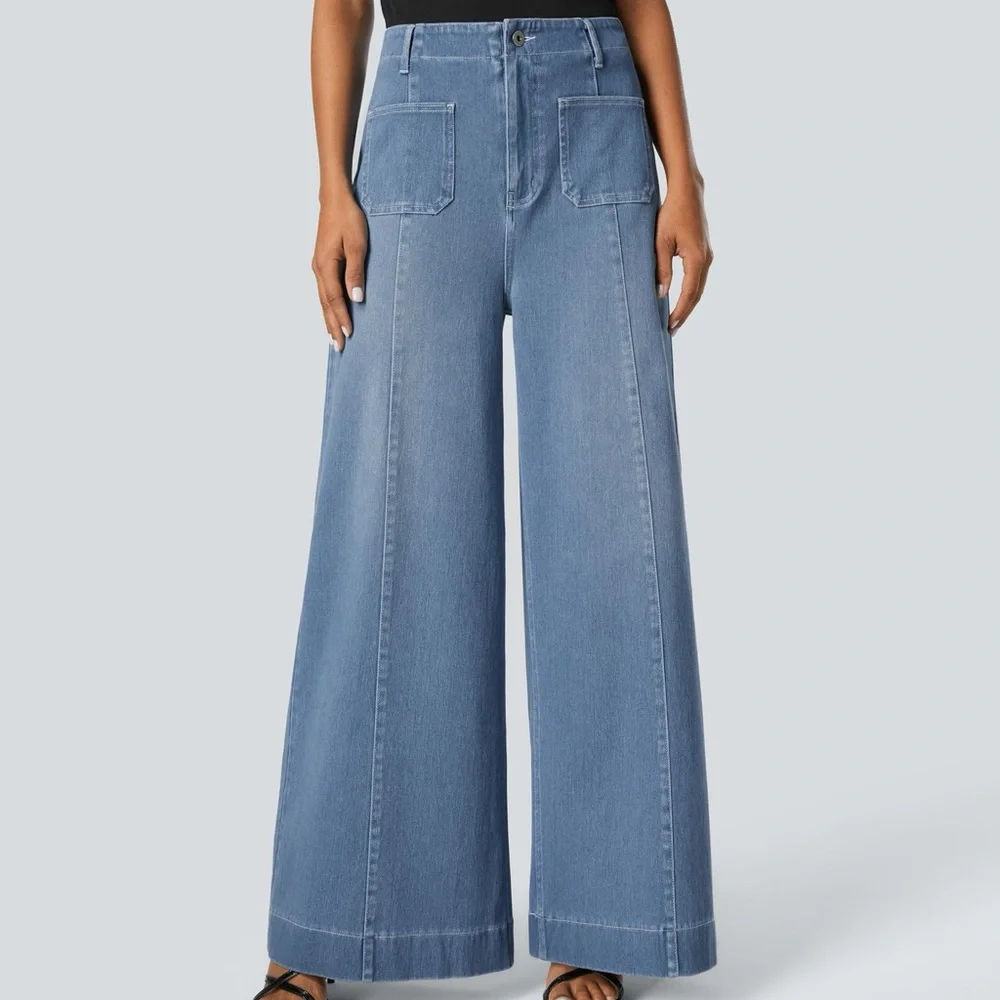 Halara Flex high waisted wide leg jeans - Picture 4 of 9